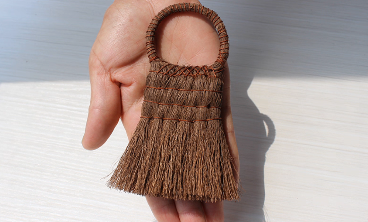 Handwoven Palm Broom - Mini Tea Table & Desk Sweeper