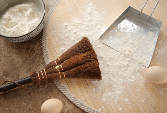 Palm Multi-Purpose Small Broom for Desktop and Coffee Table Cleaning
