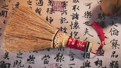 Petite Handmade Sorghum Broom - Delicate Yet Mighty for Tight Spaces